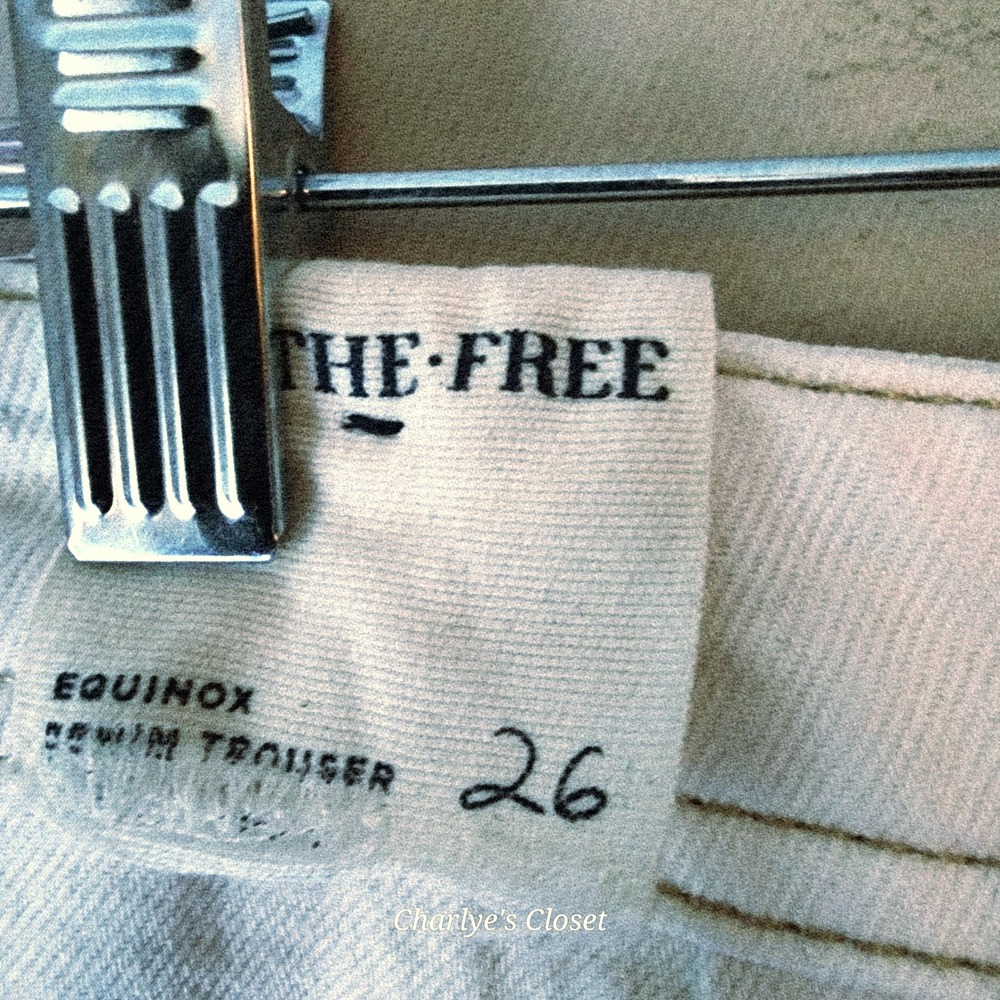We The Free Cream Wide Leg Jeans - Picture 6 of 9